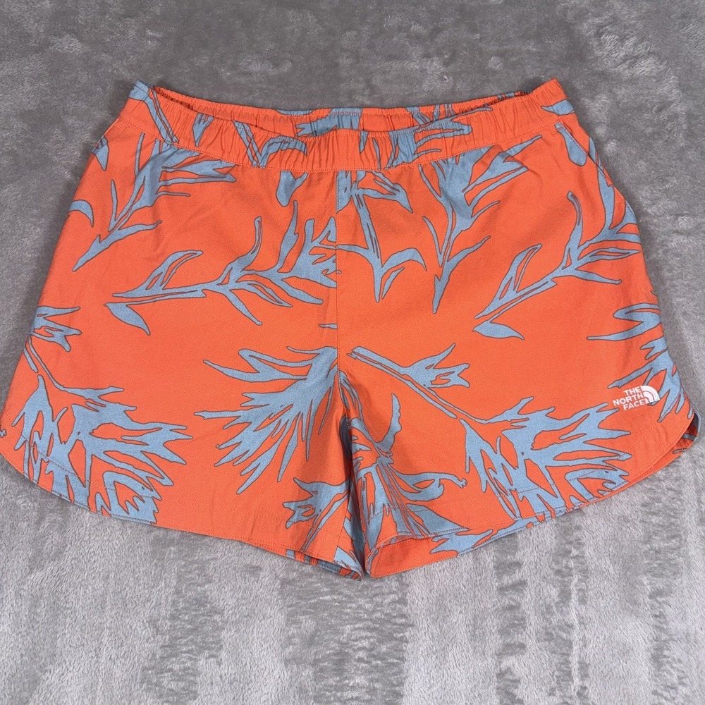 The North Face Orange & Blue Leaf Boardshorts Water Shorts Women's NWT Large